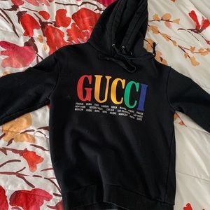 GUCCI CITIES MENS HOODIE SWEATER size large
